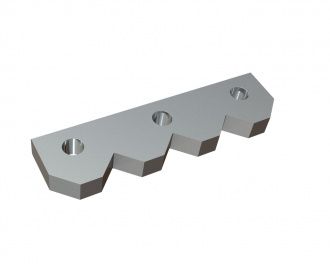 Peine rascador central, 504x133x47, PremiumCut, versión 95, versión W9 para Lindner Recyclingtech Lindner Saturn 2500