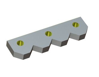Peine rascador central, 504x133x47, StandardCut, versión 95, versión W9 para Lindner Recyclingtech 
