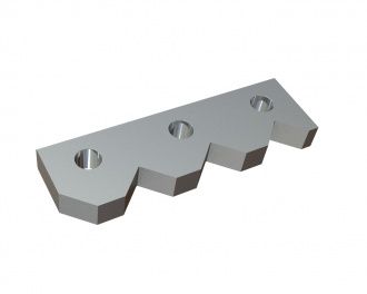 Peine rascador exterior, 440x133x47, PremiumCut, versión 95, versión W9 para Lindner Recyclingtech Lindner Saturn 2500