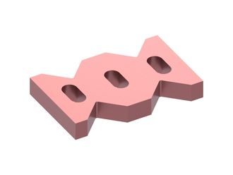 Peine raspador 345x214x47, 3 ranuras 38.5x78, Hardox para Lindner Recyclingtech 
