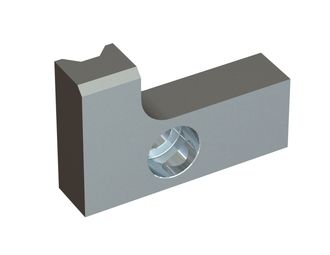 Pièce de serrage gauche pour tôle de criblage 140x90x33, trou fraisé Ø22/Ø35 pour Lindner Recyclingtech 