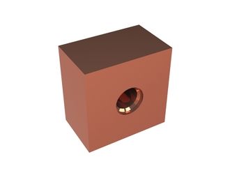 Placa de cobre 80x80x50, rosca M24 para Vecoplan 