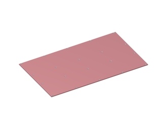 Placa de desgaste 1850x1080x15, central, 20 taladros avellanados, Hardox para Austropressen | Roither Maschinenbau GmbH 