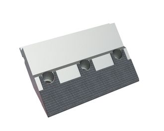 Placa de desgaste para estator 370x253x60, 3 taladros avellanados Ø27/Ø40, 2x rosca M12, reforzado 