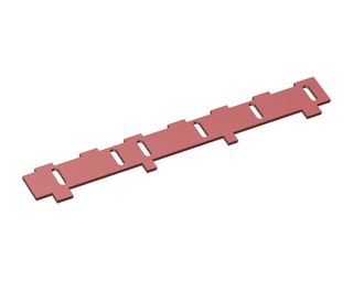 Placa frontal empujador 780x105x10, 6 taladros con avellanado ranurado, roscas 17x52, Hardox para Lindner Recyclingtech 