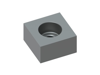 Placa intercambiable plana 60x60x34, Premium Line, orificio avellanado con rosca M22 para Vecoplan 