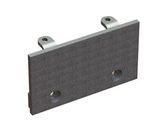 Placa reforzada 344x197x70, 2 taladros avellanados, 2 ranuras para Lindner Recyclingtech 