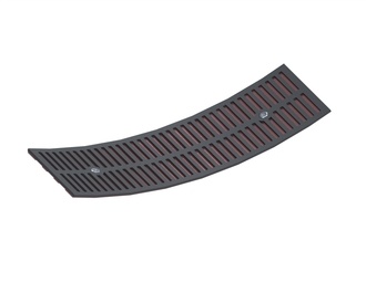 Plaque de meulage 211x9x693, Creusabro pour Görgens Mahltechnik 