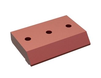 Plaque de serrage centre 200x135x39, clavette 25x4, 3 trous Ø18, Hardox pour Artech Recyclingtechnik GmbH 