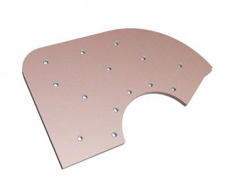 Plaque d'usure partie supérieure, t=10mm, Hardox pour Eldan Recycling Eldan FG 952