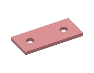 Plaque perforée 172x76x10, Hardox, 2 perçages pour Lindner Recyclingtech Lindner Polaris 1800