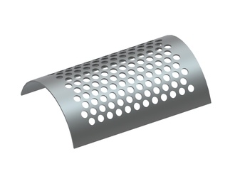 Plateau perforé 508 large, épaisseur plateau perforé t=6, perforation Ø25, entretoise 10 