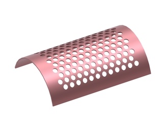 Plateau perforé 508 large, épaisseur plateau perforé t=6, perforation Ø25, entretoise 10, Hardox 