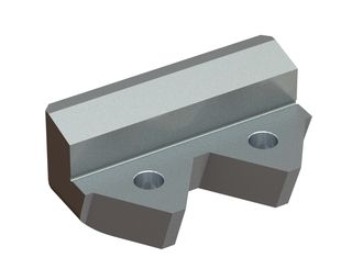 Portacuchillas rotor 2T RR 159x67x94, 2 dientes, radio derecha, para cuchillas de rotor t=25 mm para Eldan Recycling 