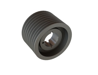 Poulie pour courroie trapézoïdale 8V Ø355, 8 gorges, version douille conique 4545 pour Lindner Recyclingtech Lindner Jupiter