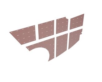 Protección de pared lateral para empuje interno de 7 piezas, espesor de la chapa = 3,2 mm, Hardox para Lindner Recyclingtech Lindner Komet 2800