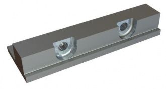 Protection de barre de serrage 345x124x57, 2 trous, fraisage oblong 50/R25 pour Lindner Recyclingtech Lindner Jupiter