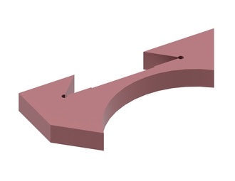 Raschietto 156x71x15, per cesoia rotativa, Hardox per Moco 
