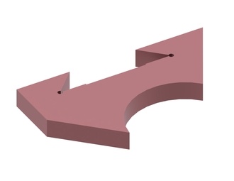 Raschietto 156x88x15, per anello intermedio, Hardox per Moco 