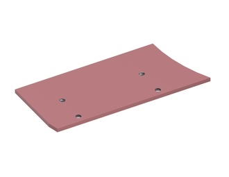 Rear wear plate 420x188x10, 4x M16 threads, Hardox for Artech Recyclingtechnik GmbH 