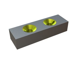 Rectangular knife 156x48x32 Eco Line, 2 holes, X version for UNTHA America UNTHA TR 2500
