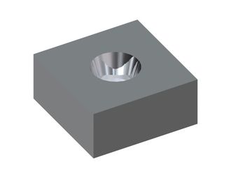 Reversible insert 43x43x20 PremiumCut, double-sided countersink for Folcieri 
