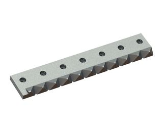 Right counter knife 707x129x37 Premium Line, 7 countersunk holes, X version for Vecoplan LLC (Retech) 