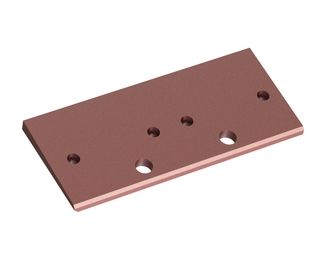 Right cover plate 409x175x27, wedge-shaped, 4 countersunk holes, version 60, Hardox for Zerma | AMIS 