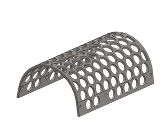 Right-hand screen plate, width 877, WLK18J, screen plate thickness t=15, perforation Ø74 for WEIMA America Inc. 