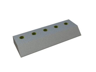 Right rotor knife 320x110x38 StandardCut, 5 holes, X version for Heinrich Dreher Maschinenbau 