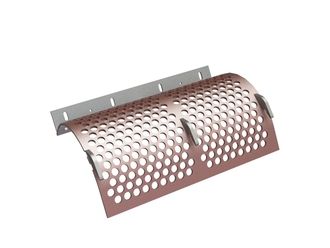 Right screen basket 836 mm wide, screen plate thickness t=10, perforation Ø30 ligament 10 for Vecoplan LLC (Retech) 