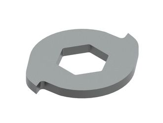 Rotary shear Ø530x48, 2 teeth, cutting edge 15°, hex socket width across flats 170.62 
