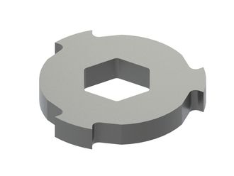 Rotary shear Ø530x48, 3 teeth, cutting edge 2x15°, hex socket width across flats 170.62 