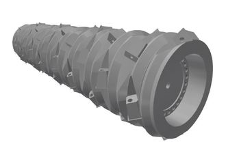 Rotor, gepanzert, Ausführung 80, 2-fach (2-fach) für Vecoplan Vecoplan VNZ