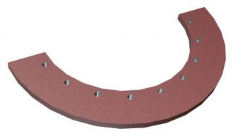 Rotor half sealing ring Ø493x15, 9 bores, Hardox for Vecoplan LLC (Retech) 