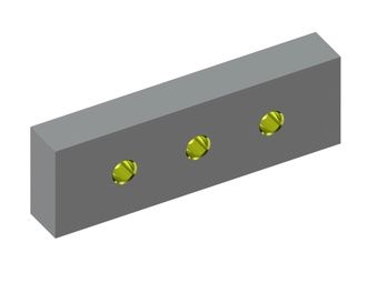 Rotor knife 198x64x30, StandardCut, perforation Ø15, X version 