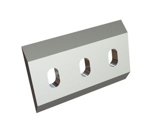Rotor knife 210x133x20, PremiumCut, 3 slotted holes, double-sided cutting edge 5x11° (front)/39° for Hosokawa Alpine AG 