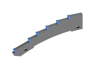 Rotor knife 226x110x10, CarbideCut, 2x M10, carbide grade H7 