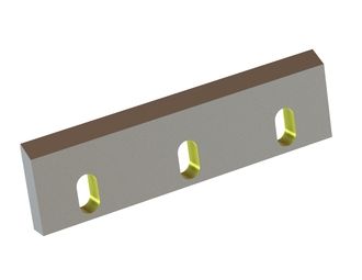 Rotor knife 298x82x19, Eco Line, 3 slotted holes, cutting edge 60°/70°, X version 