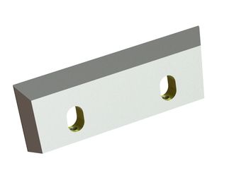 Rotor knife 299x102x23, Eco Line, 2 slotted holes, cutting edge 48°, Y version for Getecha GmbH 