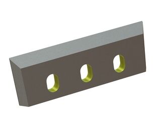 Rotor knife 299x119x22.8, StandardCut, 3 slotted holes 26x38, cutting edge 48°, double-sided chamfer for Getecha GmbH 