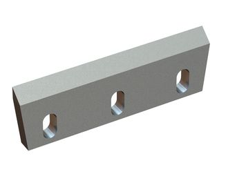 Rotor knife 310x100x22, Premium Line, 3 slotted holes, cutting edge 50°, 2x M12 threads, Y version for Zerma | AMIS 