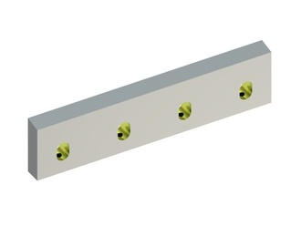 Rotor knife 315x76x22 Eco Line 4 long slot, blade 80°, 4xM10 for Tria 