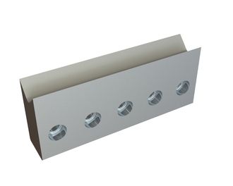 Rotor knife 320x130x62 PremiumCut, 5 double-sided countersunk holes Ø22/Ø32, X version for Heinrich Dreher Maschinenbau 