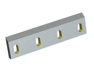 Rotor knife 394x100x22, Eco Line, 4 slotted holes, X version for Neue Herbold 