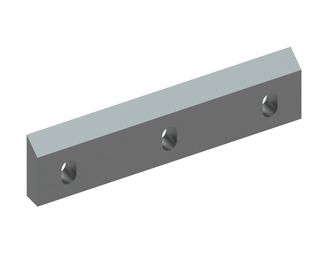 Rotor knife 394x97x28, PremiumCut, 3 slotted holes, cutting edge 55°, 2x M10 threads for Folcieri 
