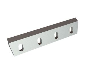Rotor knife 400x90x20, PremiumCut, 4 slotted holes, cutting edge 3x10° (front)/50°, X version for Netzsch-Condux Mahltechnik GmbH 