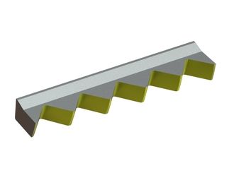 Rotor knife 403x85x49 StandardCut, 5 teeth, tooth pitch 80, W8 version for Eldan Recycling 