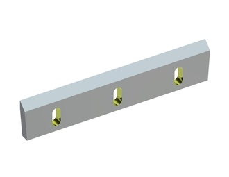Rotor knife 485x100x22 Eco Line, cutting edge 50°, 2xM10, 2xM12, 3 slotted holes for Herbold Meckesheim GmbH 