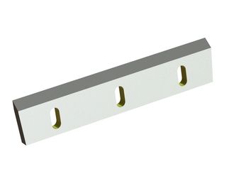 Rotor knife 485x100x22 Eco Line, cutting edge 50°, 2xM10, 3 slotted holes, double-sided end chamfer for Herbold Meckesheim GmbH 